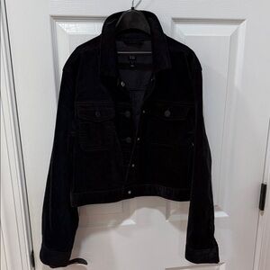 GAP Kids NWT Velour Black Jean Jacket for Sz XXL